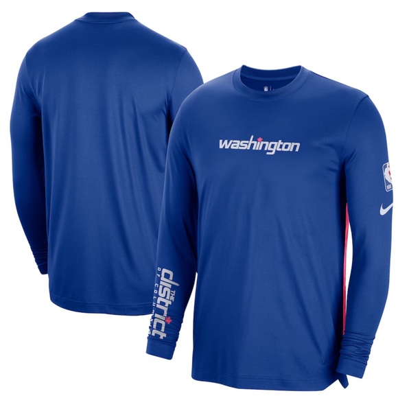 Nike Washington Wizards City Edition Pregame Warmup Long Sleeve Shooting Shirt - Picture 11 of 11